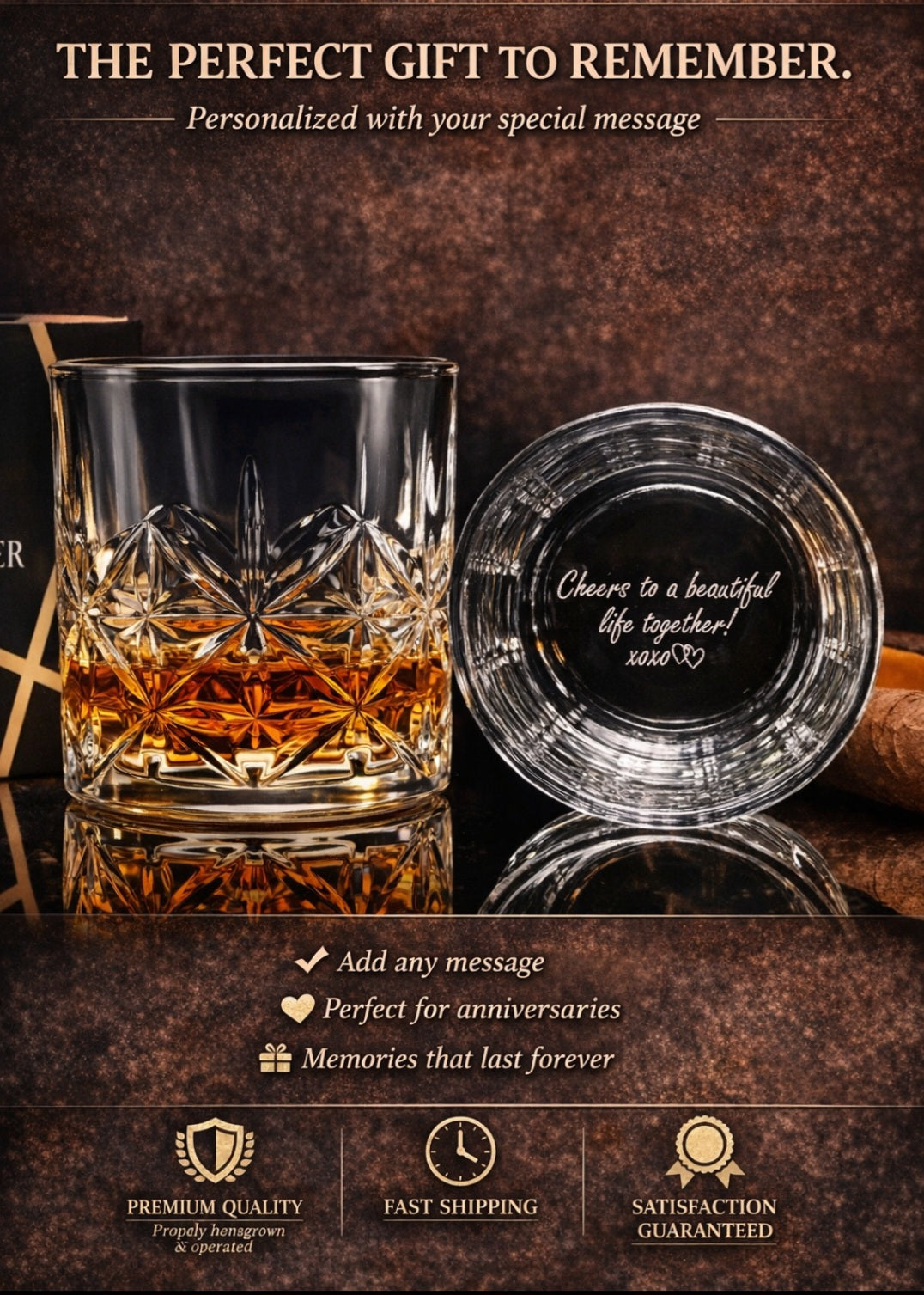Engraved Whiskey Glass