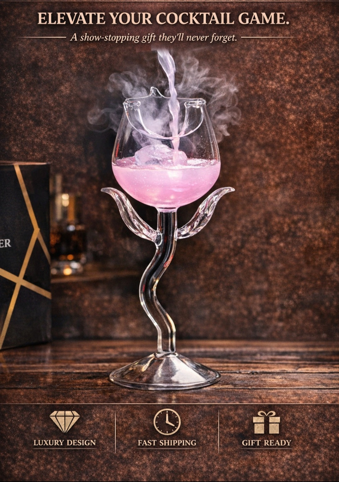 Rose Stem Wine Glass