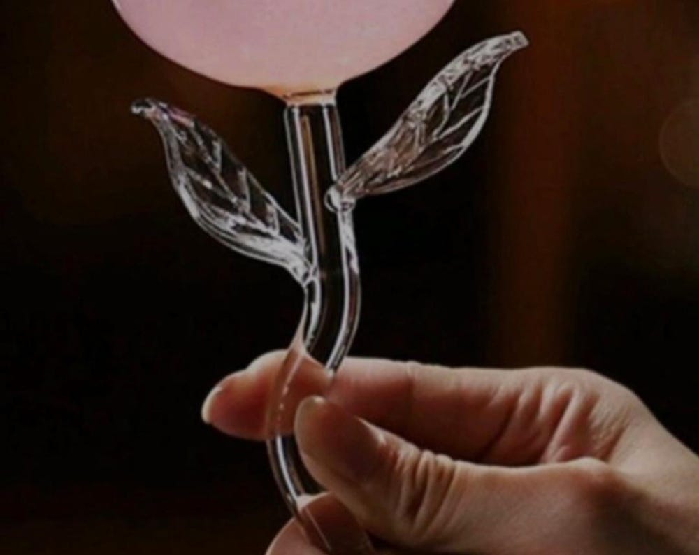 Rose Stem Wine Glass