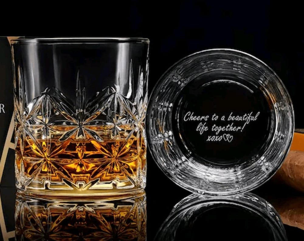 Engraved Whiskey Glass