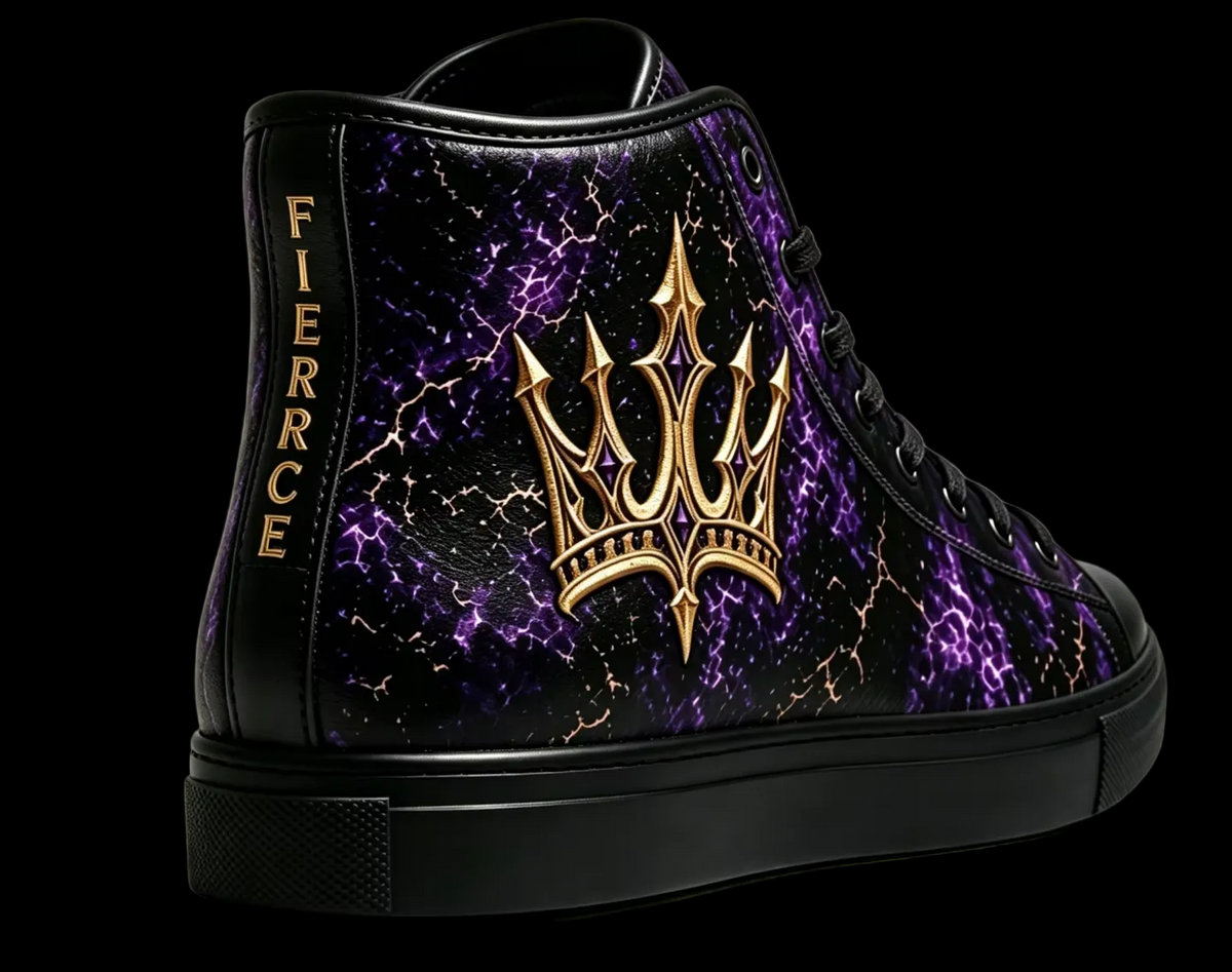 High Top sneakers purple & black