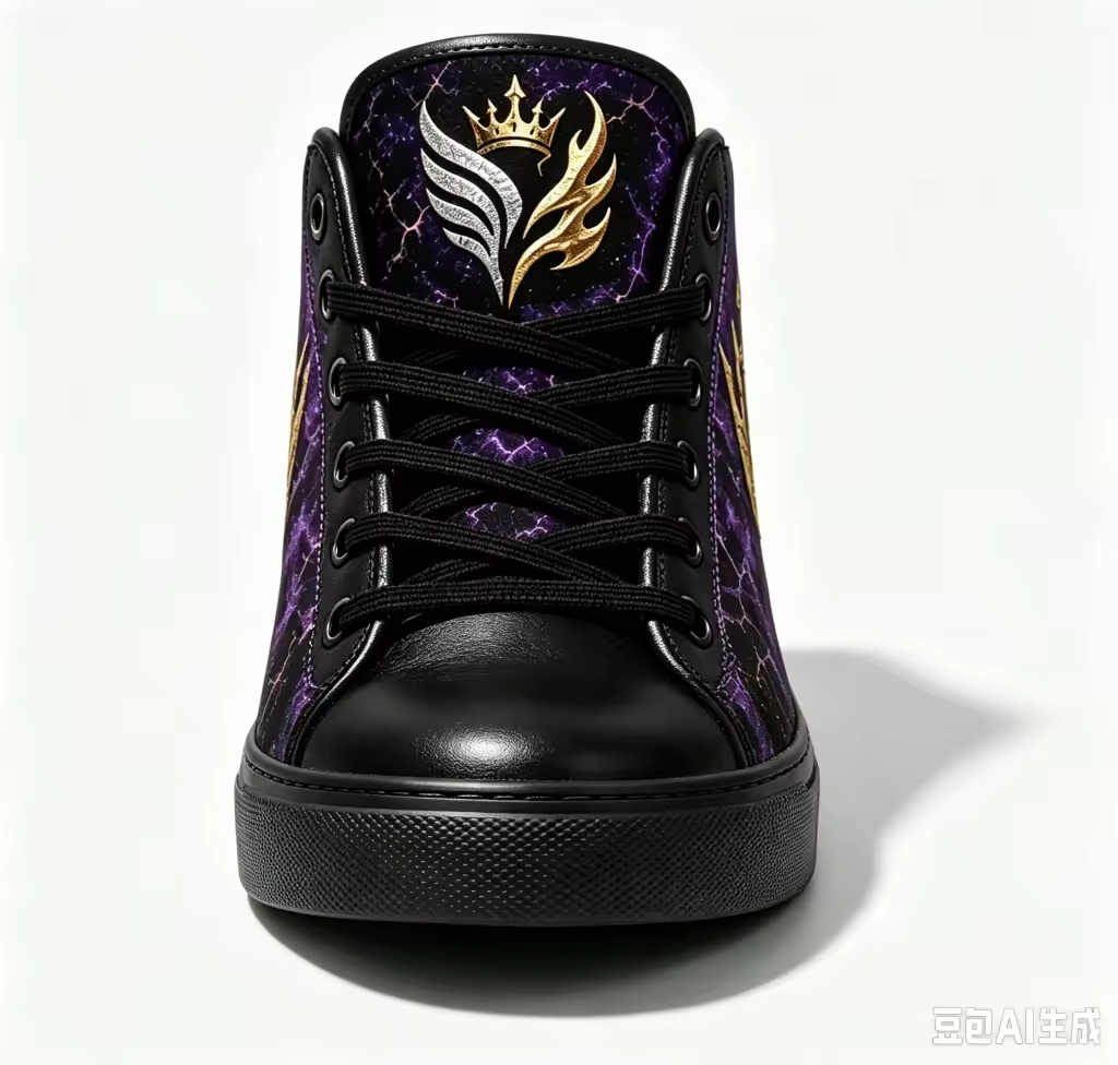 Fallen Crown Black & Purple High-Top Sneakers