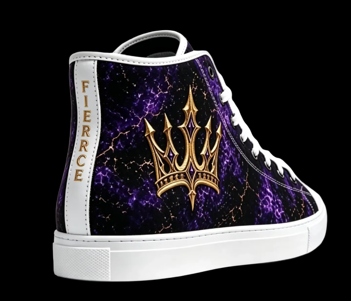 High Top sneakers purple & black