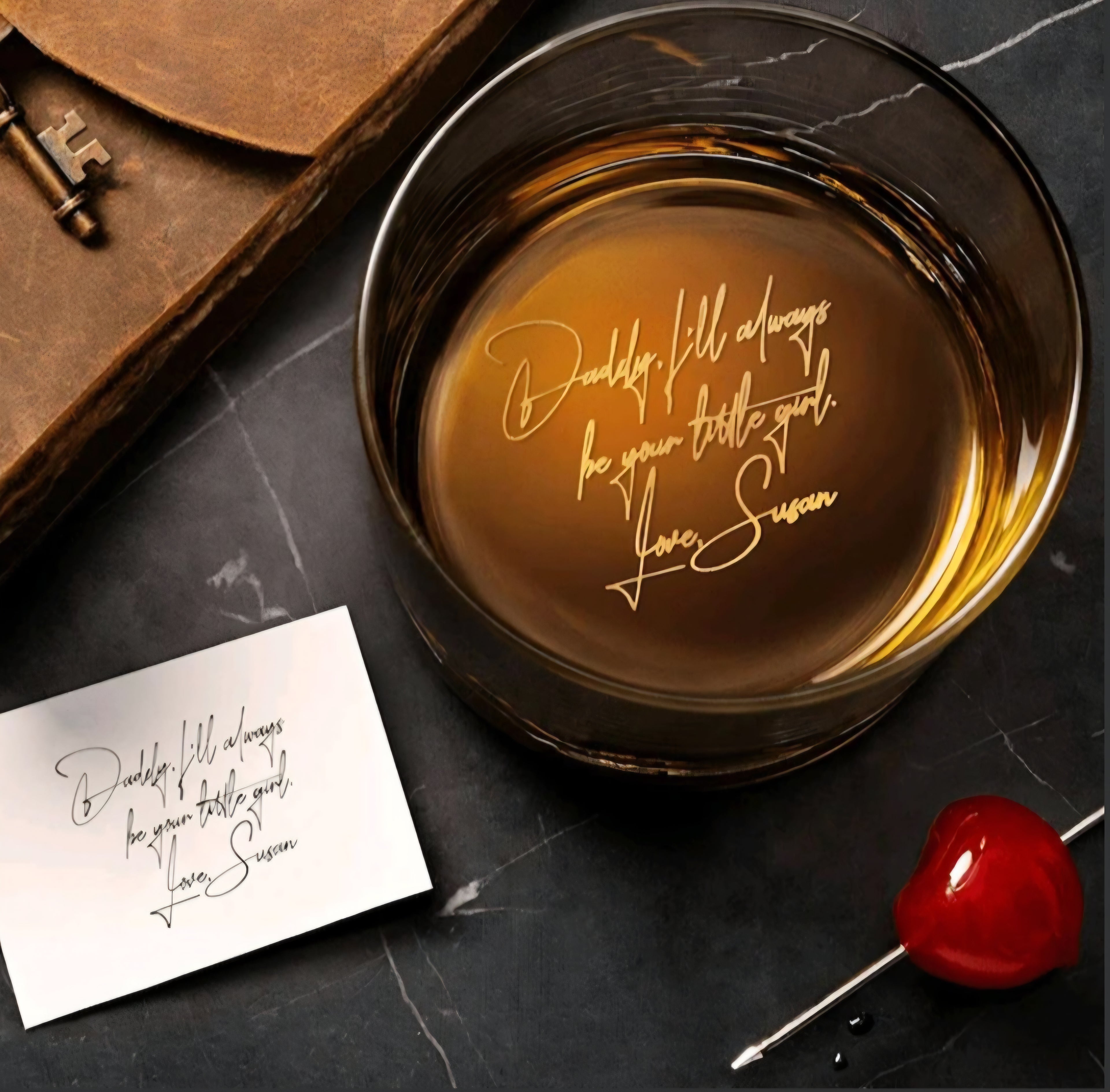 Engraved Whiskey Glass