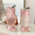 Blush Pedestal Drinking Glasses – Pink Pedestal Glassware | BornFierce
