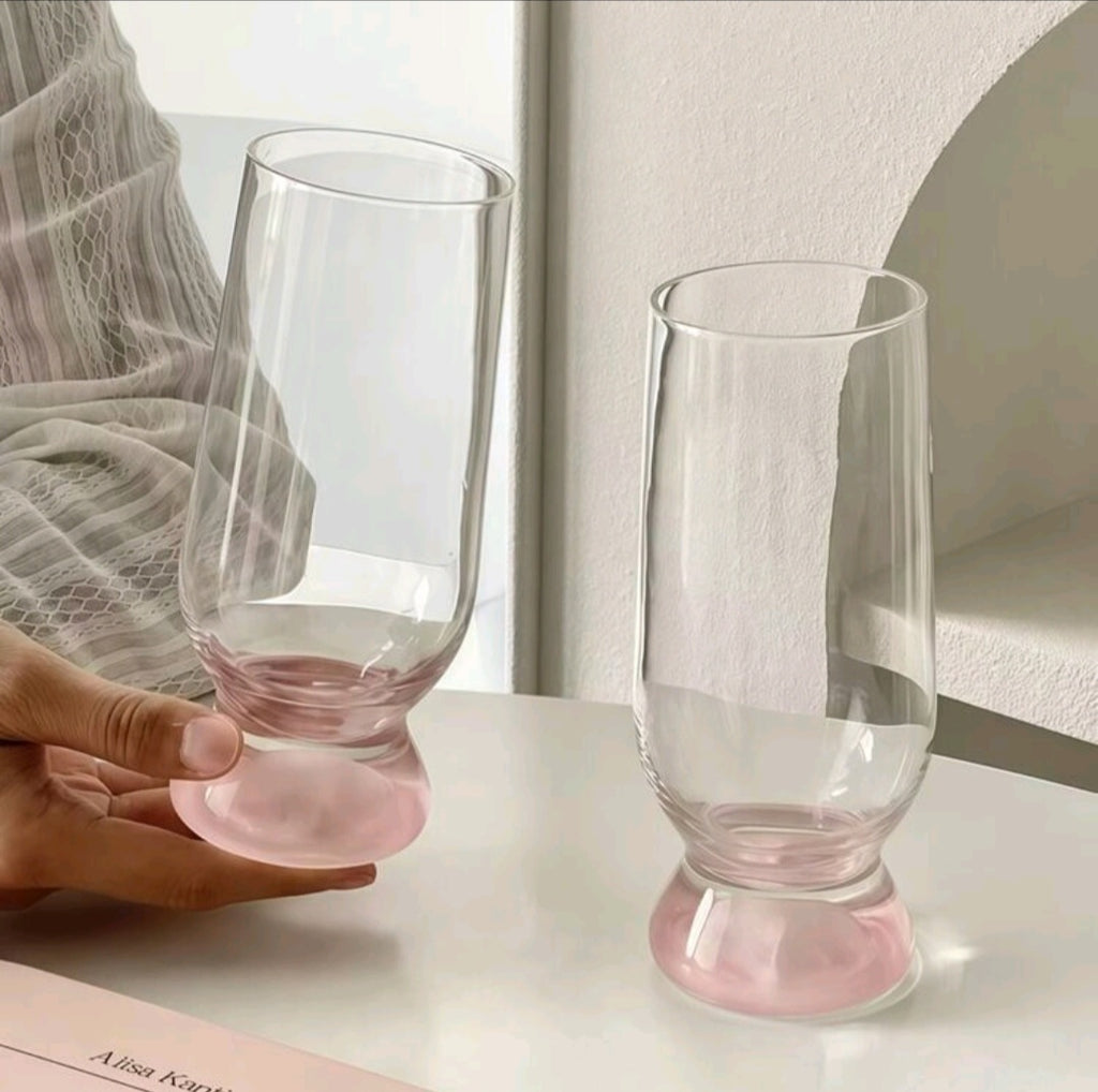 Blush Pedestal Drinking Glasses – Pink Pedestal Glassware | BornFierce