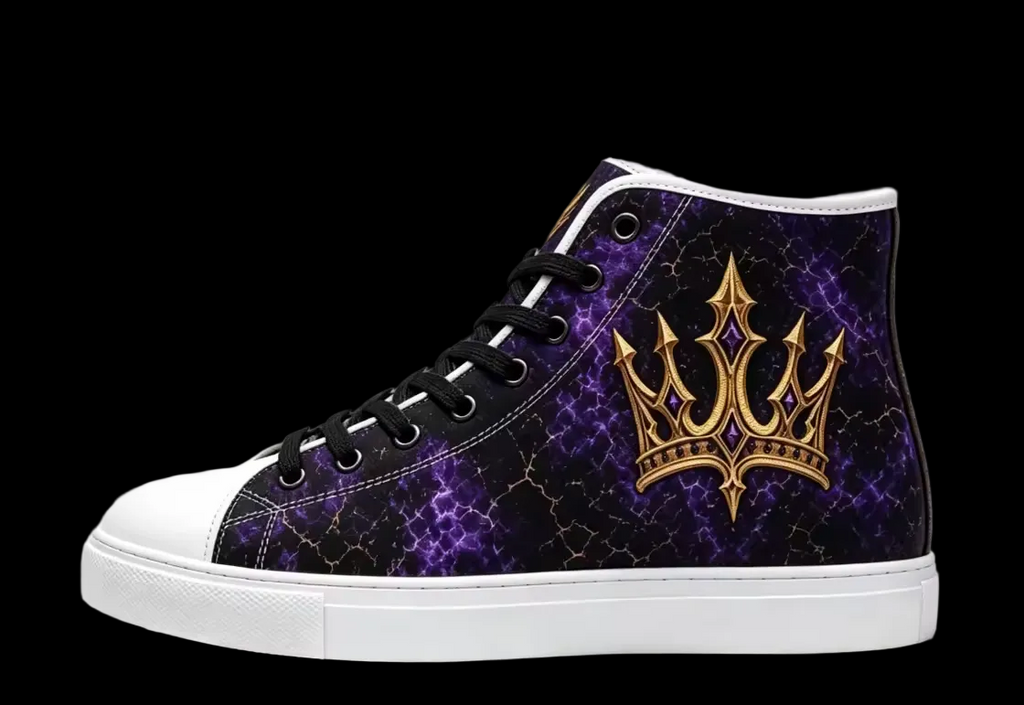 High Top sneakers purple & black