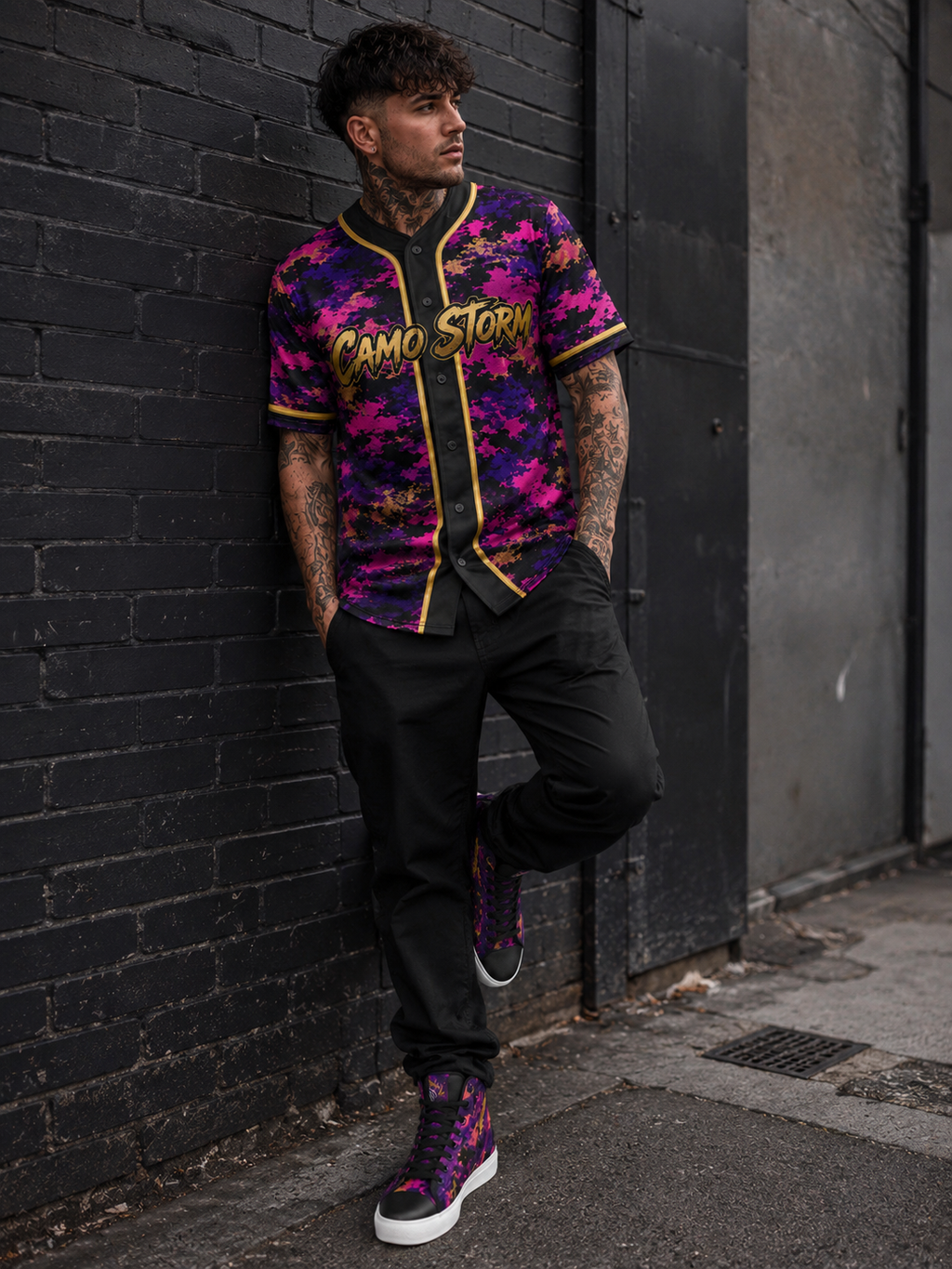 Baseball jersey-camo