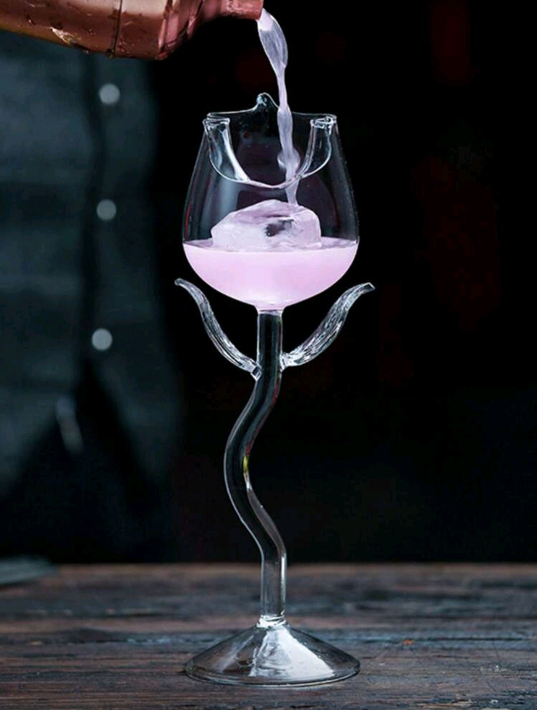 Rose Stem Wine Glass