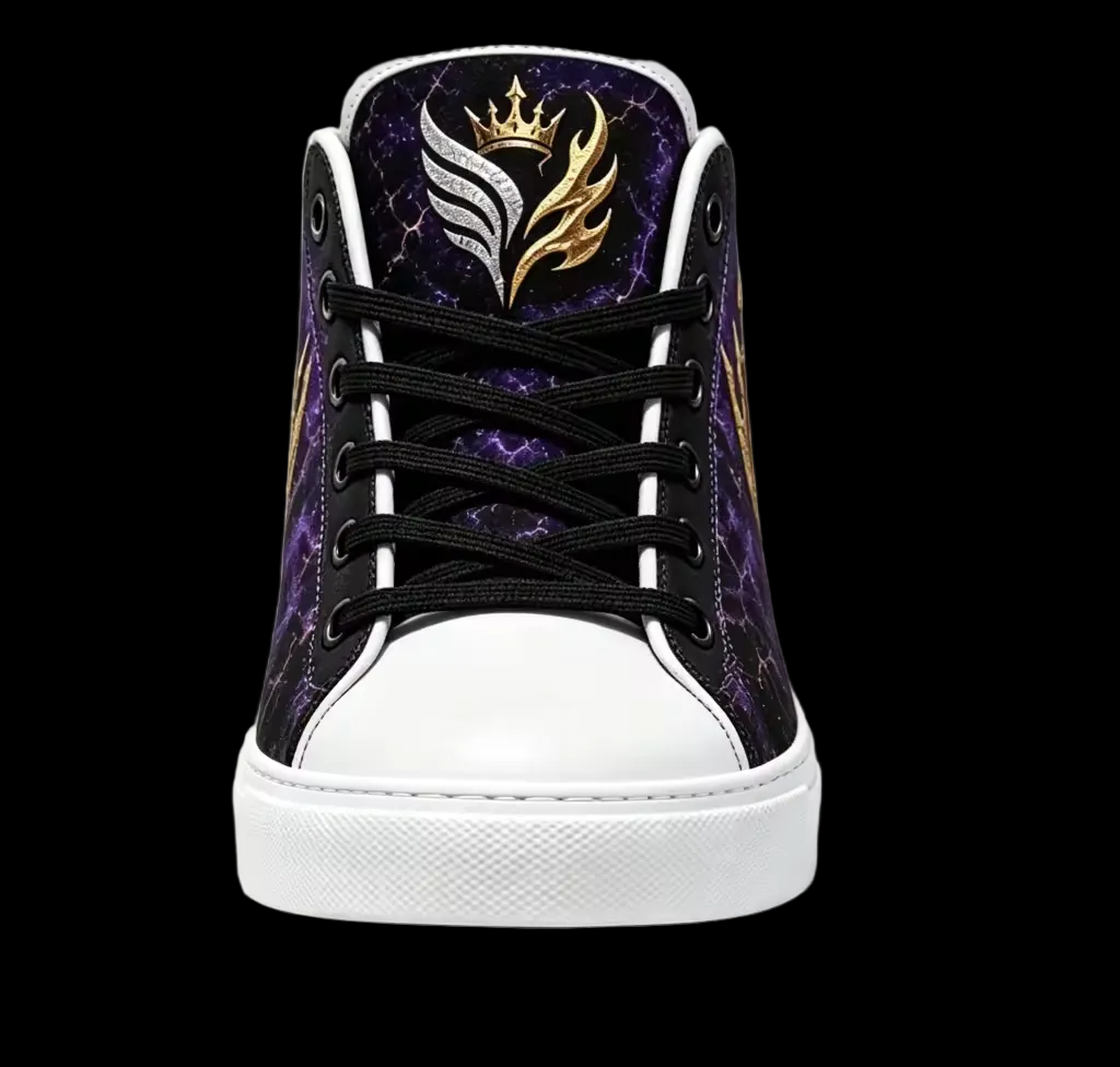 High Top sneakers purple & black