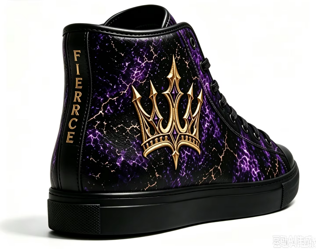Fallen Crown Black & Purple High-Top Sneakers