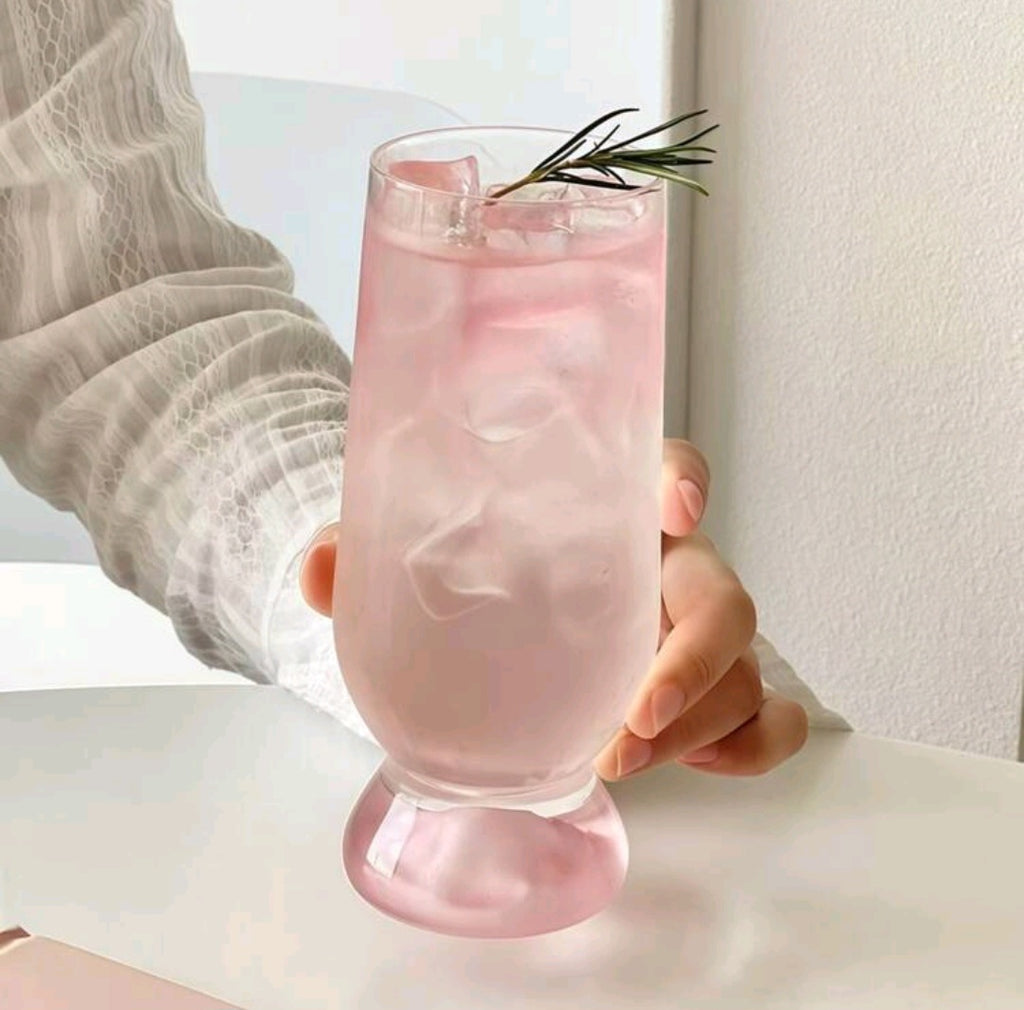 Blush Pedestal Drinking Glasses – Pink Pedestal Glassware | BornFierce