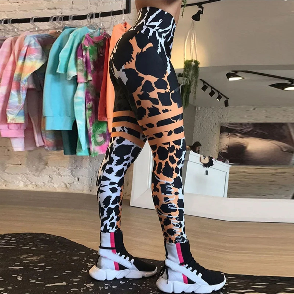 Wild Split High-Waisted Leggings