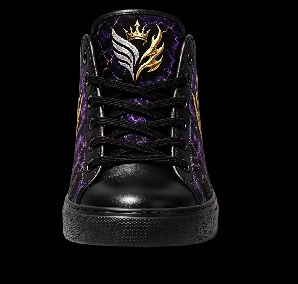 High Top sneakers purple & black